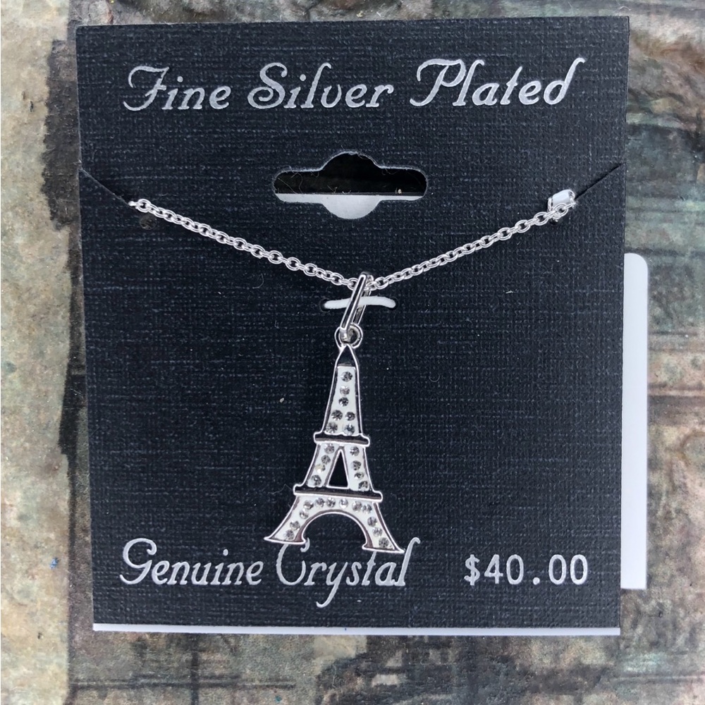Silver Plated Eiffel Tower Necklace